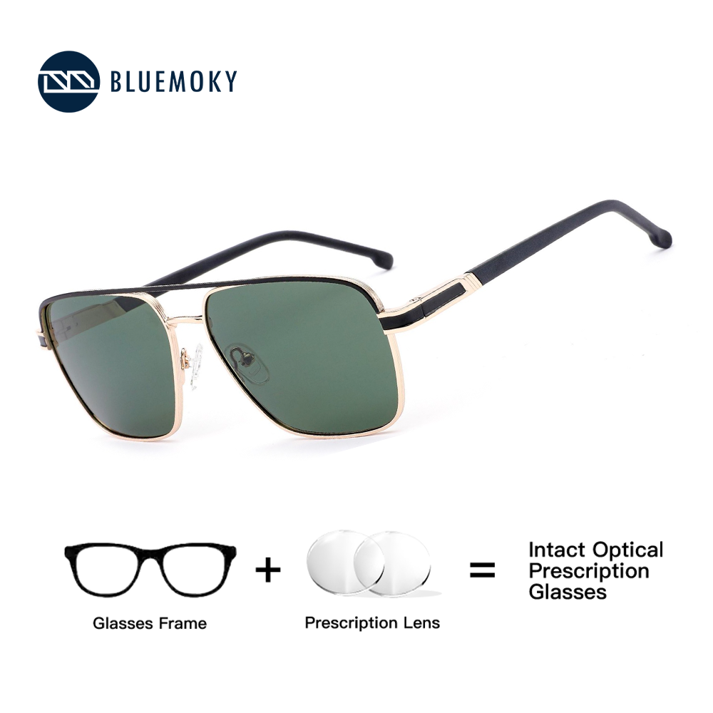 Sunglasses Aviator Polarized - BLUEMOKY 패션 메탈 파일럿 편광 처방