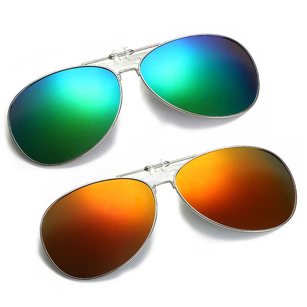 Sunglasses Aviator Polarized - 선글라스에 대형 파일럿 클립 Fishion 남자