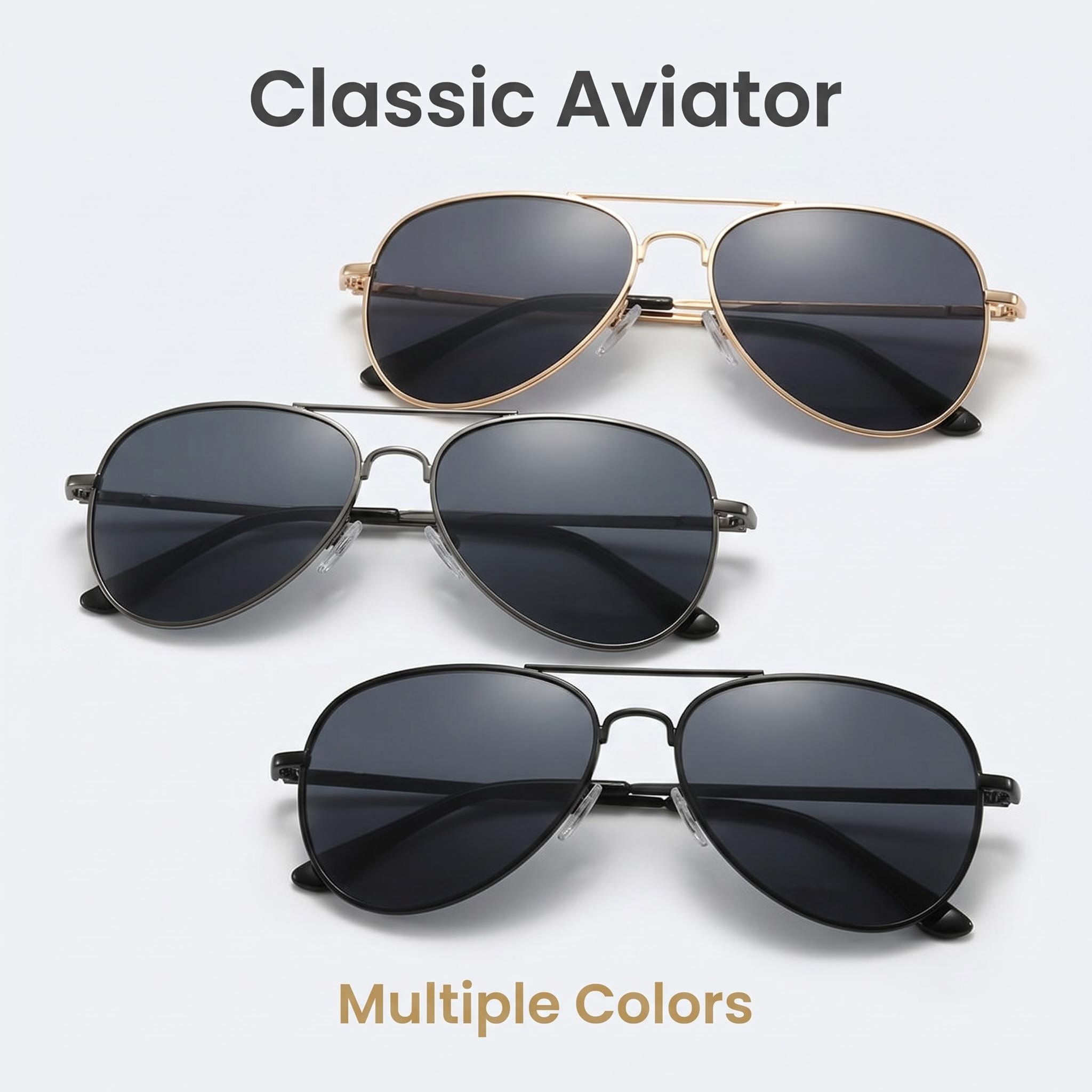 Sunglasses Aviator Polarized - 남성용 빈티지 메탈 파일럿 에비에이터 선글라스