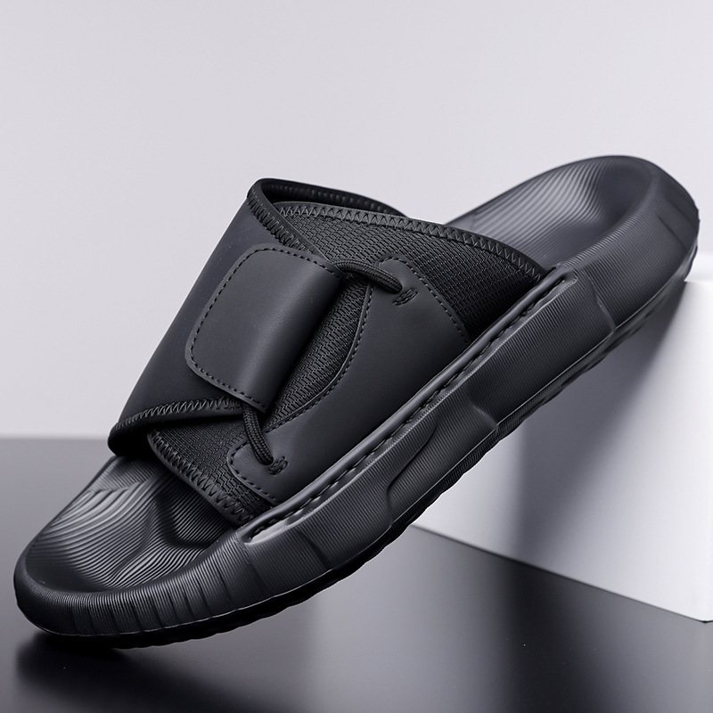 Flip Flop Leather Men - 2026 여름 남성용 새 슬리퍼 솔리드