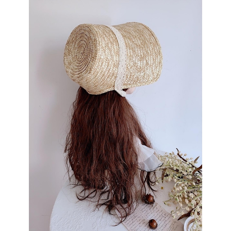 달콤한 소녀 태양 LolitaStyle SummerBe - Bucket Hat Straw 리뷰 및 가격