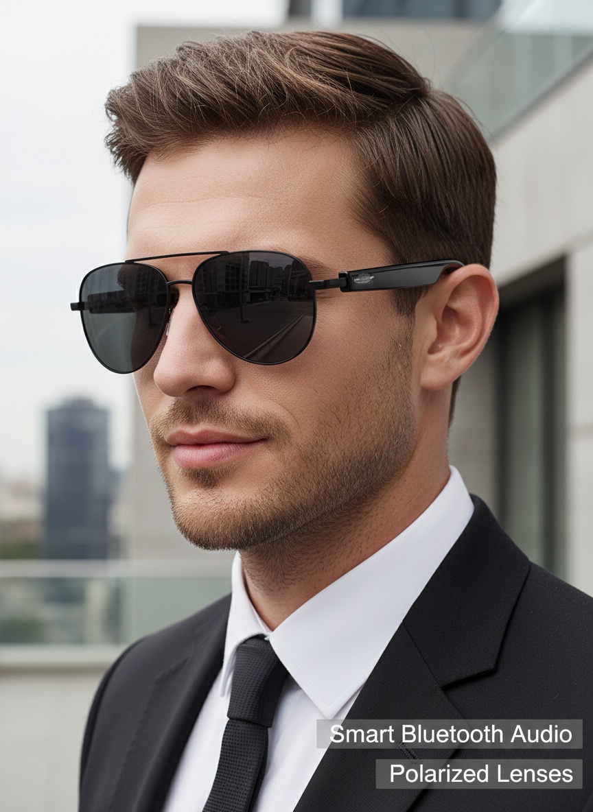 블루투스 스마트 에비에이터 선글라스 남성용 편광 UV4 - Sunglasses Aviator Polarized 리뷰 및 가격