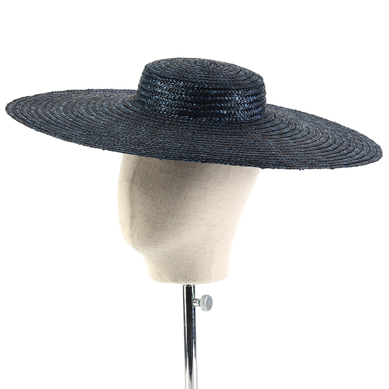 15cm 와이드 브림 밀짚 모자 여성용 플랫 탑 여름  - Bucket Hat Straw 리뷰 및 가격
