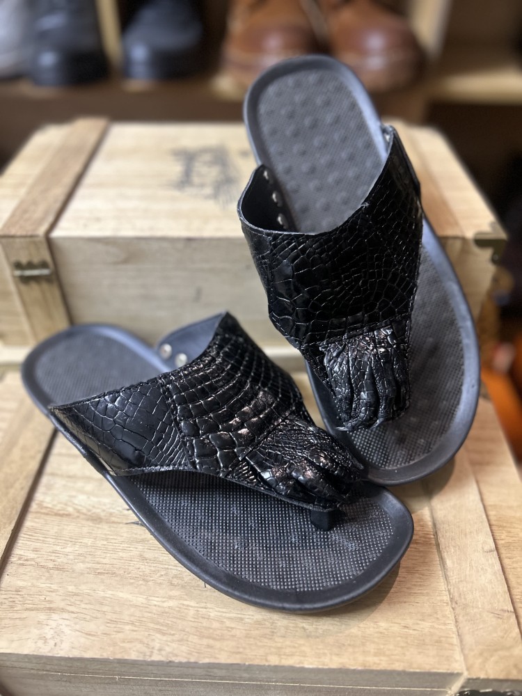 여름 신발 정품 가죽 남성 플립 플롭 패션 악어 가죽  - Flip Flop Leather Men 리뷰 및 가격