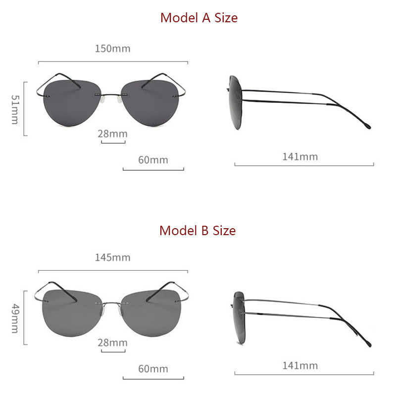 HDCRAFTER 티타늄 편광 선글라스, 무테 초경량  - Sunglasses Aviator Polarized 리뷰 및 가격