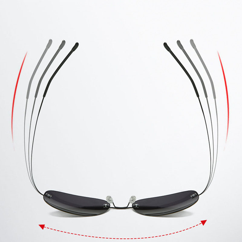 HDCRAFTER 티타늄 편광 선글라스, 무테 초경량  - Sunglasses Aviator Polarized 리뷰 및 가격