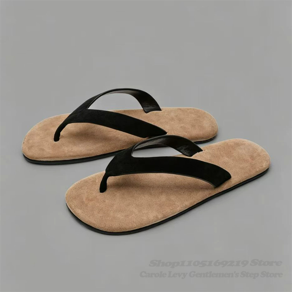 빈티지 스타일 소가죽 클립온 플립플랍 남성 여름 신상  - Flip Flop Leather Men 리뷰 및 가격