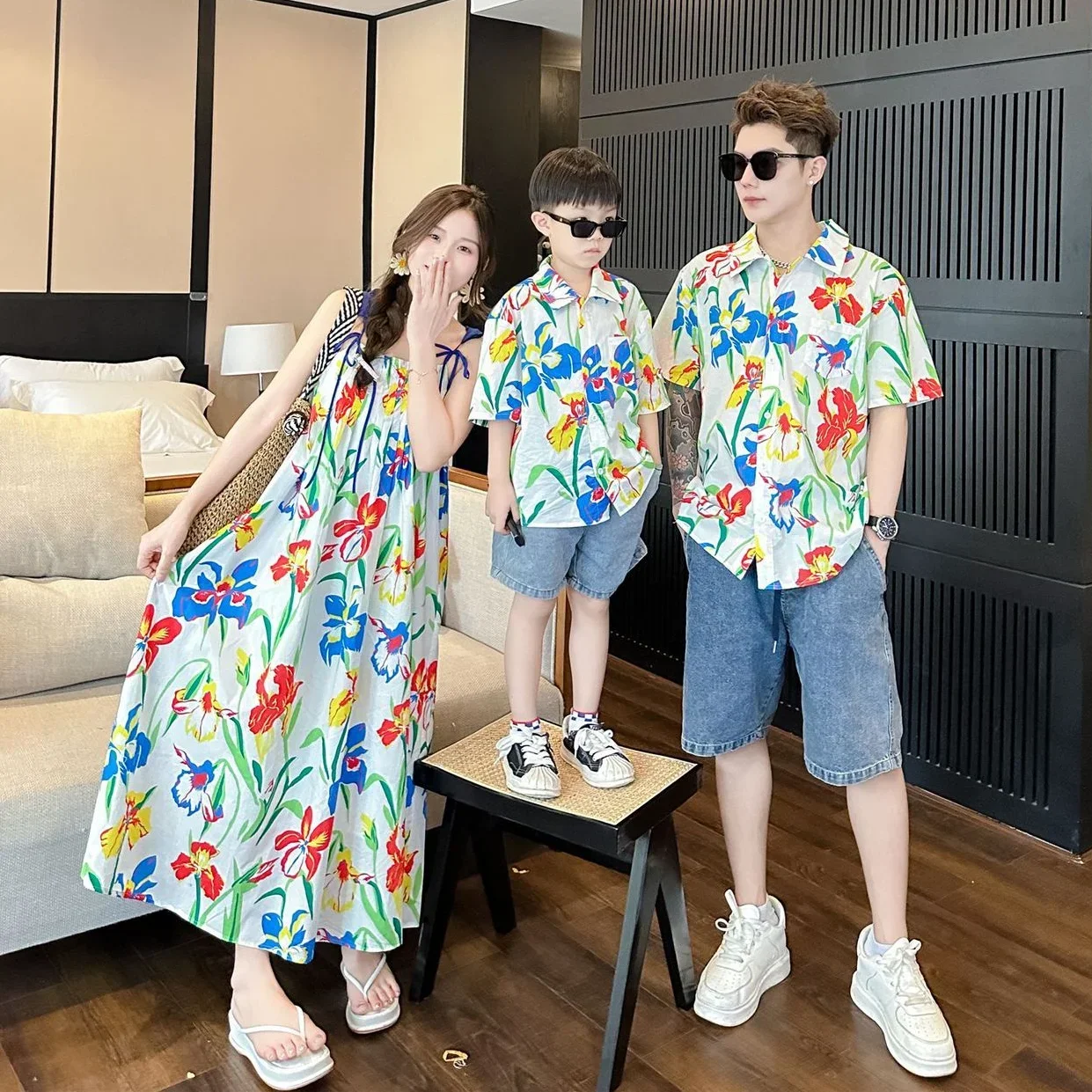 VacationClothes 한국 엄마와 딸 리조트 소 - Resort Shirt Floral 리뷰 및 가격